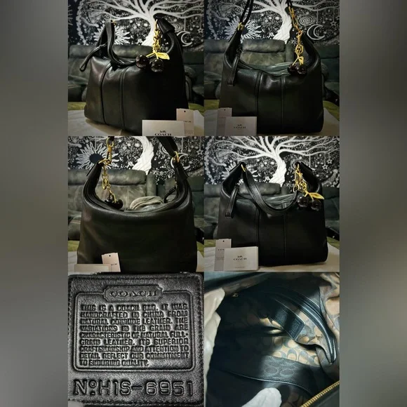 Vintage Y2K Coach Black soft Leather hobo shoulder bag 2001 years ❌70% OFF SALE❌ - Picture 16 of 17